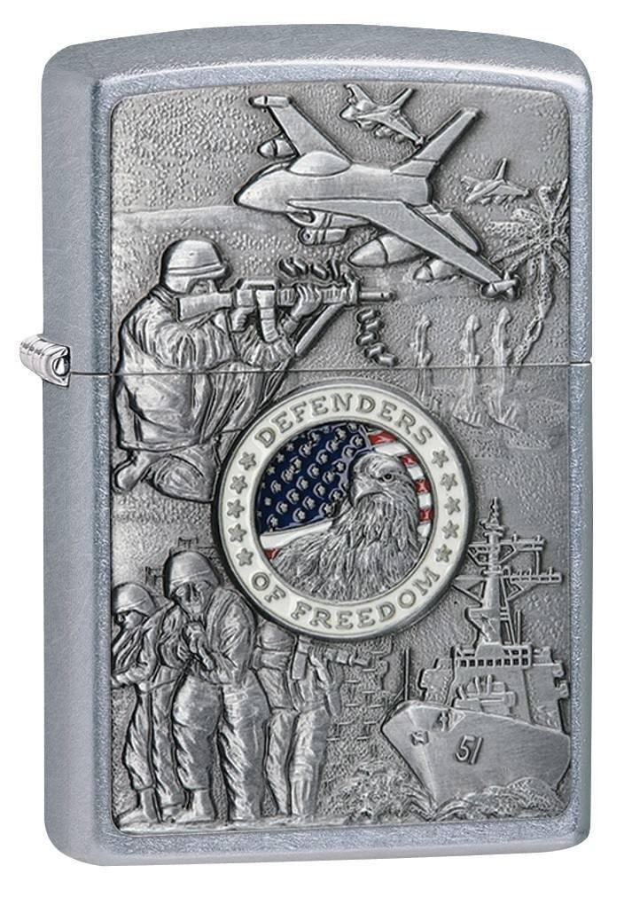 Zippo Lighter - Joined Forces Street Chrome - Lighter USA