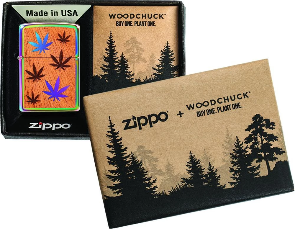 Zippo Lighter - WOODCHUCK USA Leaves - Lighter USA