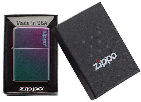 Zippo Lighter - Classic Iridescent Zippo Logo