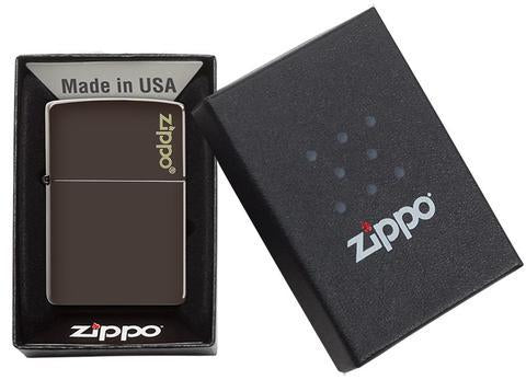 Zippo Lighter - Classic Brown Zippo Logo