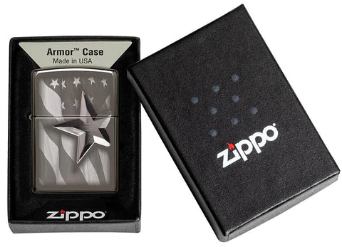 Zippo Lighter - Retro Star Zippo Lighter - Retro Star Zippo - Lighter USA