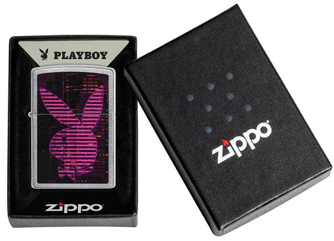 Zippo Lighter - Playboy Neon Pink Stripes Zippo Lighter - Playboy Neon Pink Stripes Zippo - Lighter USA