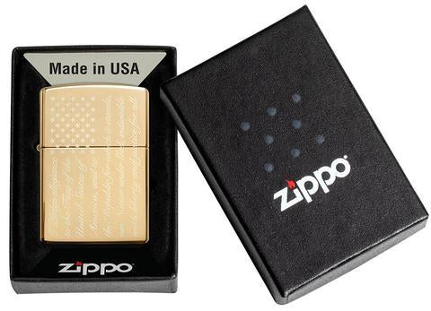 Zippo Lighter - Pledge of Allegiance Design - Lighter USA