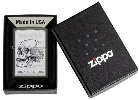 Zippo Lighter - Homo Sapien Skull - Lighter USA