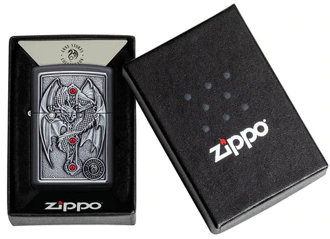 Zippo Lighter - Anne Stokes Gothic Guardian Emblem Zippo Lighter - Anne Stokes Gothic Guardian Emblem Zippo - Lighter USA