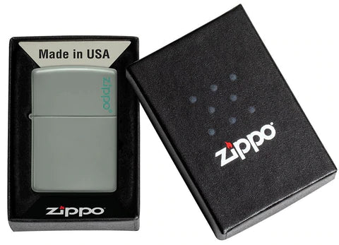 Zippo Lighter - Sage Green w/ Zippo Logo Zippo Lighter - Sage Green w/ Zippo Logo Zippo - Lighter USA