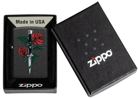 Zippo Lighter - Rose Dagger Tattoo Zippo Lighter - Rose Dagger Tattoo Zippo - Lighter USA