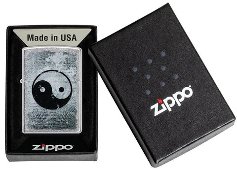 Zippo Lighter - Distressed Yin Yang Zippo Lighter - Distressed Yin Yang Zippo - Lighter USA