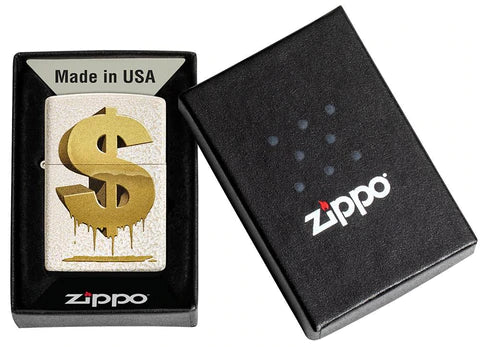 Zippo Lighter - Drippy Dollar Zippo Lighter - Drippy Dollar Zippo - Lighter USA