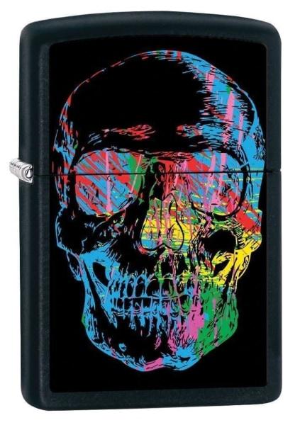 Zippo Lighter - Skull Black Matte - Lighter USA