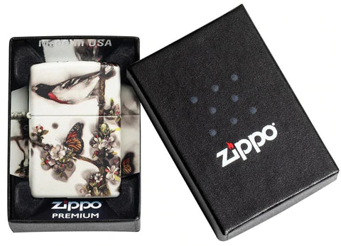 Zippo Lighter - Spazuk Bird and Beautiful Monarch Butterflies Zippo Lighter - Spazuk Bird and Beautiful Monarch Butterflies Zippo - Lighter USA