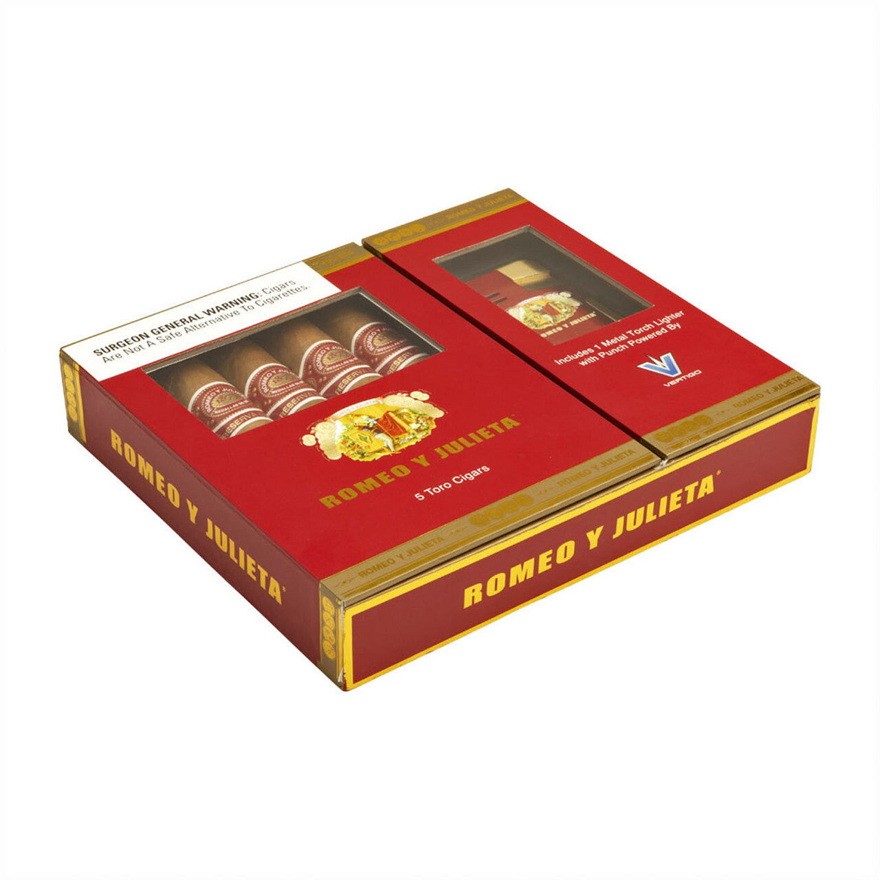 Romeo Y Julieta Reserva Real Toro & Vertigo Lighter Gift pack