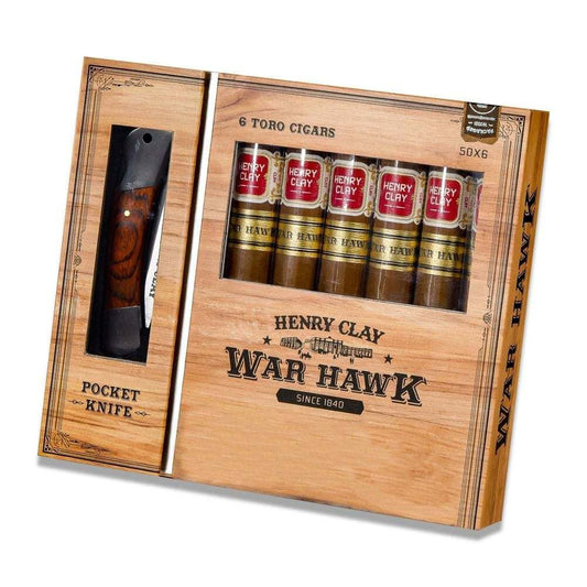Henry Clay War Hawk Toro 6pk & Knife Gift Set