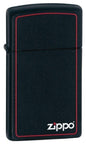 Zippo Lighter - Slim Black Matte Zippo Border - Lighter USA