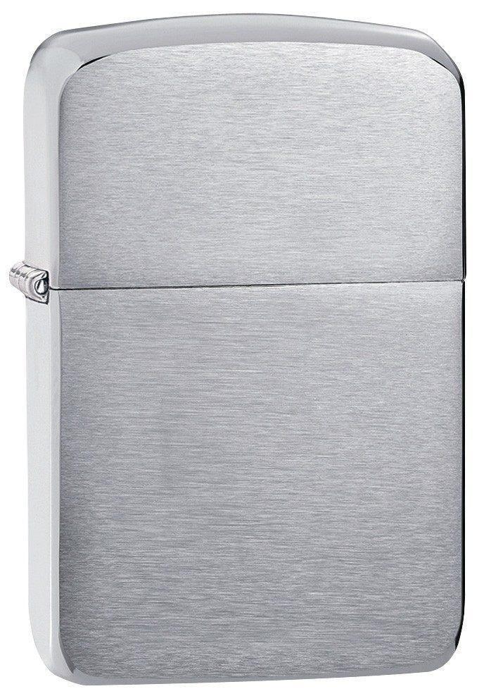 Zippo Lighter - 1941 Replica Brushed Chrome - Lighter USA