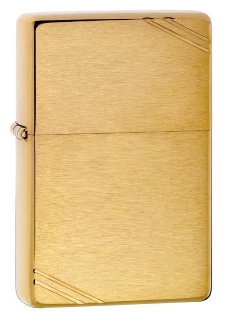 Zippo Lighter - Vintage Brushed Brass - Lighter USA