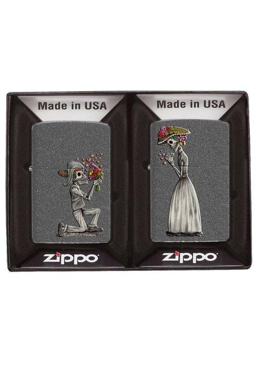 Zippo Lighter - Day of the Dead Iron Stone Gift Set - Lighter USA