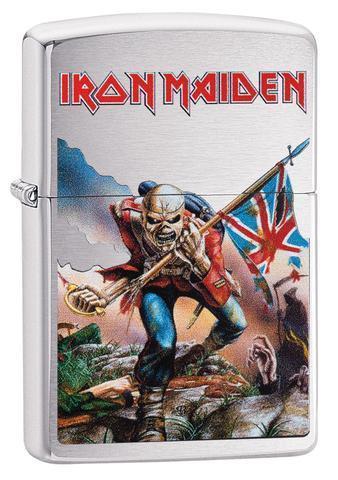 Zippo Lighter - Iron Maiden Brushed Chrome - Lighter USA