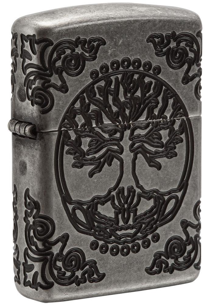 Zippo Lighter - Armor Tree of Life Antique Silver - Lighter USA