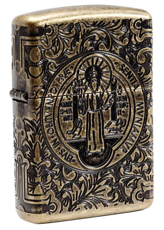 Zippo Lighter - St. Benedict Design - Lighter USA