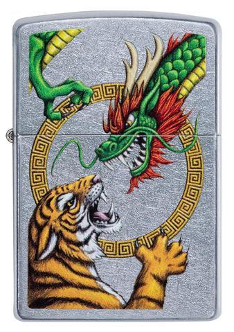 Zippo Lighter - Chinese Dragon Street Chrome™ Design - Lighter USA