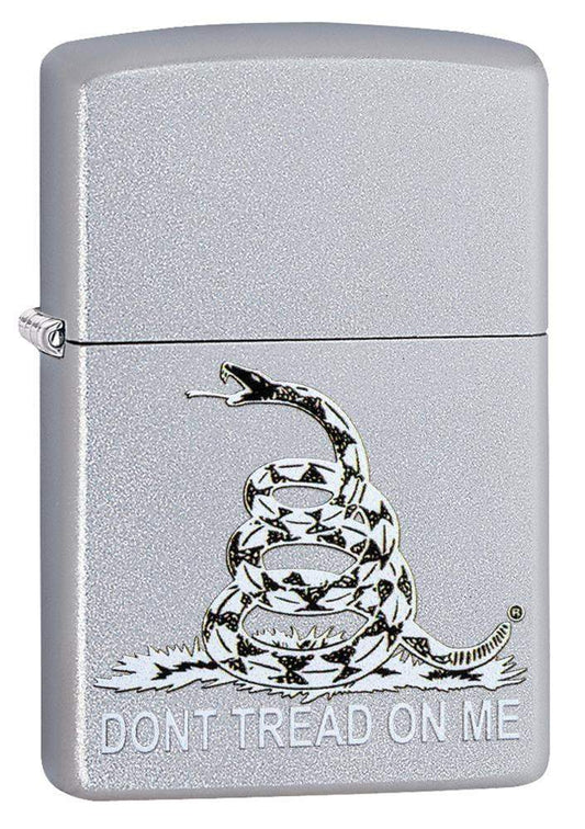 Zippo Lighter - Satin Chrome Don’t Tread on Me - Lighter USA