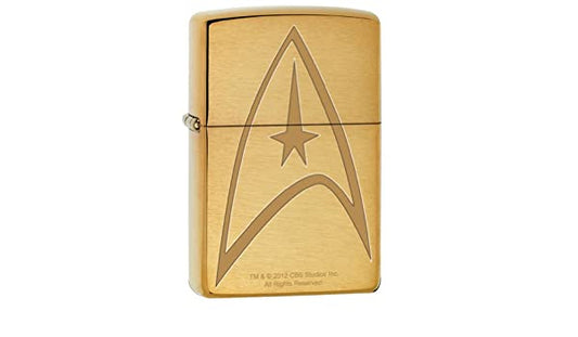 Zippo Lighter - Star Trek Command Uniform Brushed Brass - Lighter USA