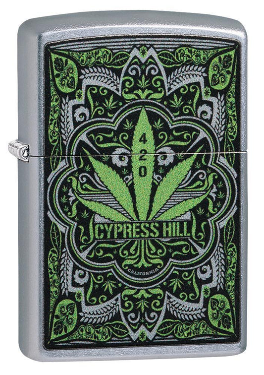 Zippo Lighter - Cypress Hill Leaf Street Chrome - Lighter USA