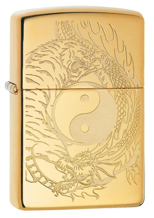 Zippo Lighter - Tiger and Dragon Design - Lighter USA