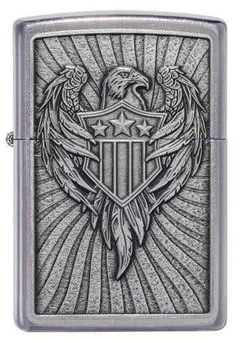Zippo Lighter - Eagle Shield Emblem Design - Lighter USA