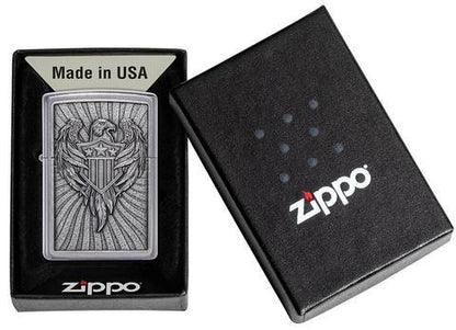 Zippo Lighter - Eagle Shield Emblem Design - Lighter USA
