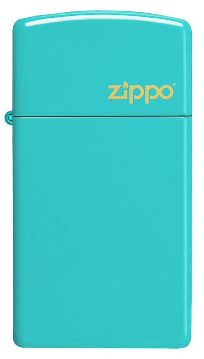 Zippo Lighter - Slim Flat Turquoise w/ Zippo Logo Zippo Lighter - Slim Flat Turquoise w/ Zippo Logo Zippo - Lighter USA