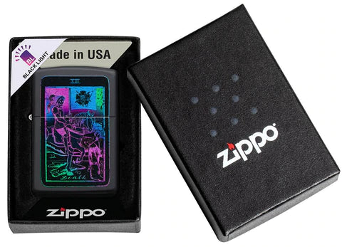 Zippo Lighter - Black Light Tarot Card Zippo Lighter - Black Light Tarot Card Zippo - Lighter USA