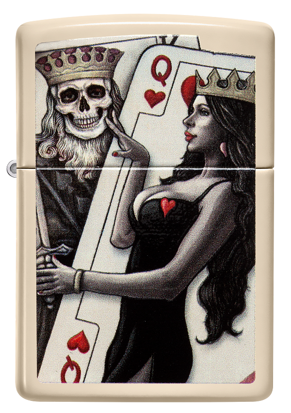 Zippo Lighter - Skull King Queen Beauty Zippo Lighter - Skull King Queen Beauty Zippo - Lighter USA