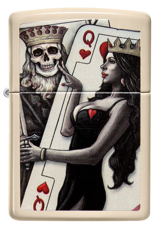 Zippo Lighter - Skull King Queen Beauty Zippo Lighter - Skull King Queen Beauty Zippo - Lighter USA