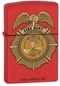 Zippo Lighter - Red Fire Dept. Badge - Lighter USA