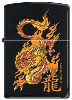 Zippo Lighter - Oriental Dragon Black Matte - Lighter USA