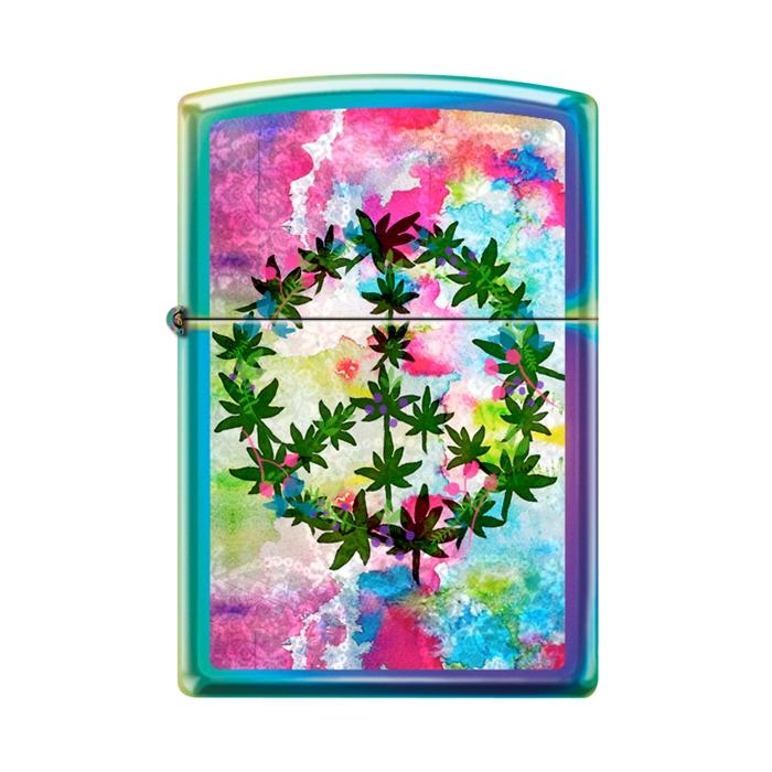 Zippo Lighter - Peace Pot Leaf - Lighter USA