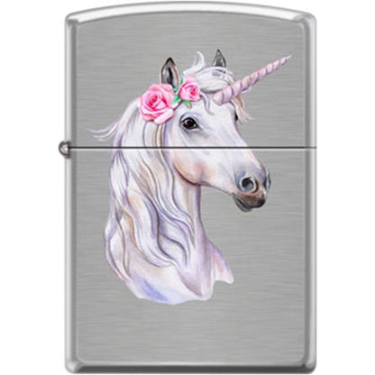 Zippo Lighter - Unicorn w/ Rose - Lighter USA