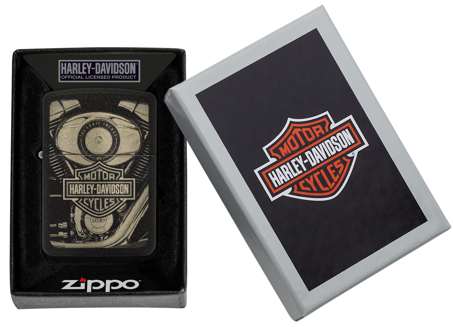 Zippo Lighter - Black Crackle Harley - Davidson®