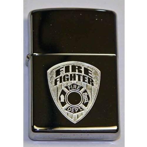 Zippo Lighter - Firefighter High Polish Chrome - Lighter USA