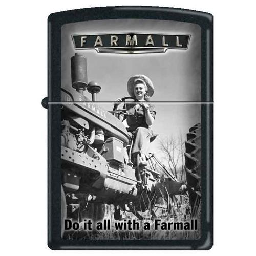 Zippo Lighter - Do It All With A Farmall Black Matte - Lighter USA