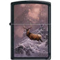 Zippo Lighter - Blaylock The Lone Bull Elk Black Matte - Lighter USA