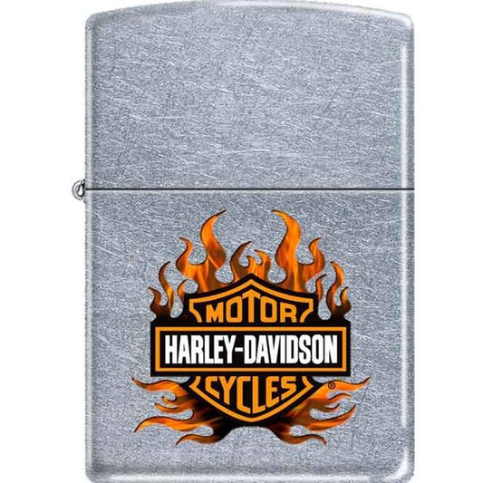 Zippo Lighter - Harley Davidson Flame Street Chrome - Lighter USA