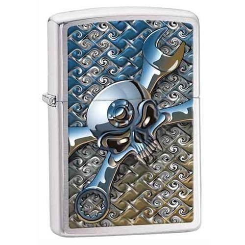 Zippo Lighter - Wrenched Brushed Chrome - Lighter USA