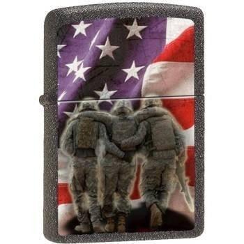 Zippo Lighter - 3 Soldiers No One Get Left Behind Ironstone - Lighter USA