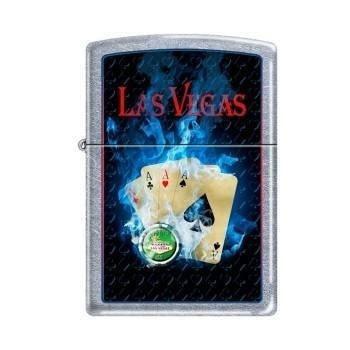 Zippo Lighter - Vegas 4 Aces Street Chrome - Lighter USA