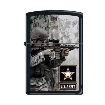 Zippo Lighter - Army Soldier Black Matte - Lighter USA