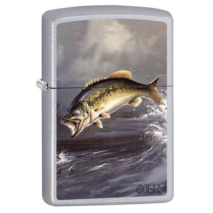 Zippo Lighter - Bass by Blaylock Satin Chrome - Lighter USA