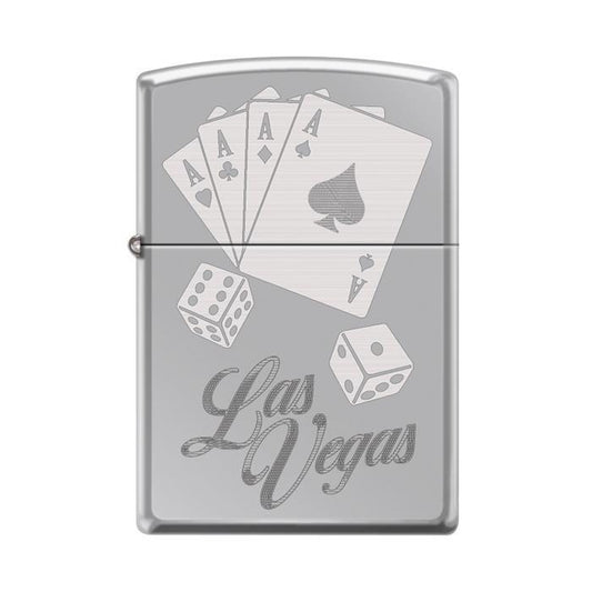 Zippo Lighter - Las Vegas Aces High Polish Chrome - Lighter USA